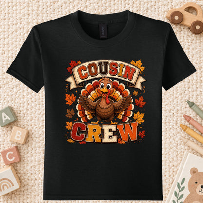 Cousin Crew Thanksgiving T Shirt Childrens Tee