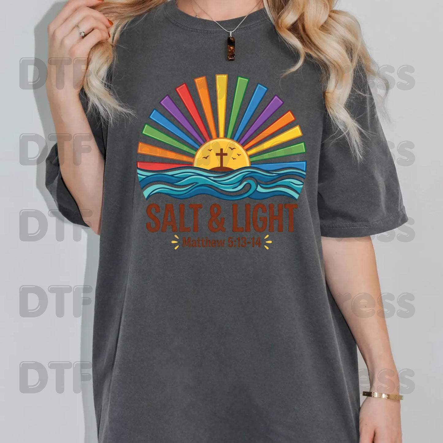 Salt and Light DTF Transfer Ready to Press
