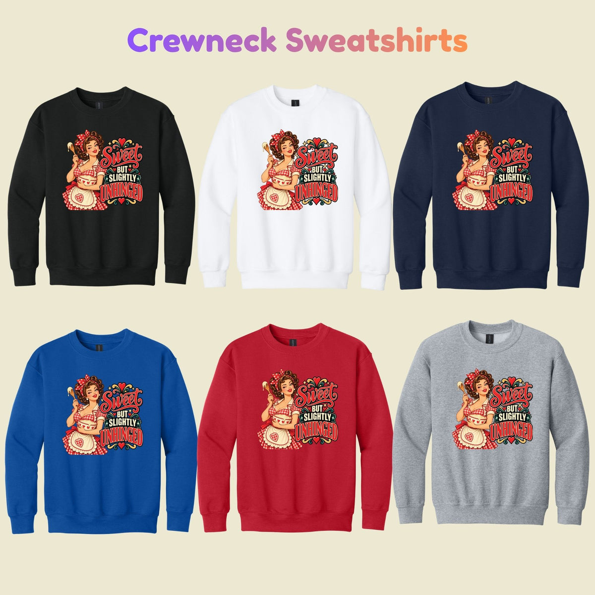 Retro Pinup Girl T-Shirt, Sweet but Slightly Unhinged Baking Graphic Tee, Vintage Baker Shirt