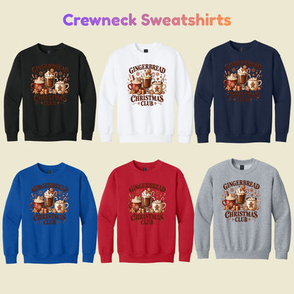 Gingerbread Christmas T-Shirt, Hot Cocoa and Cookies Holiday Tee, Festive Sweatshirt
