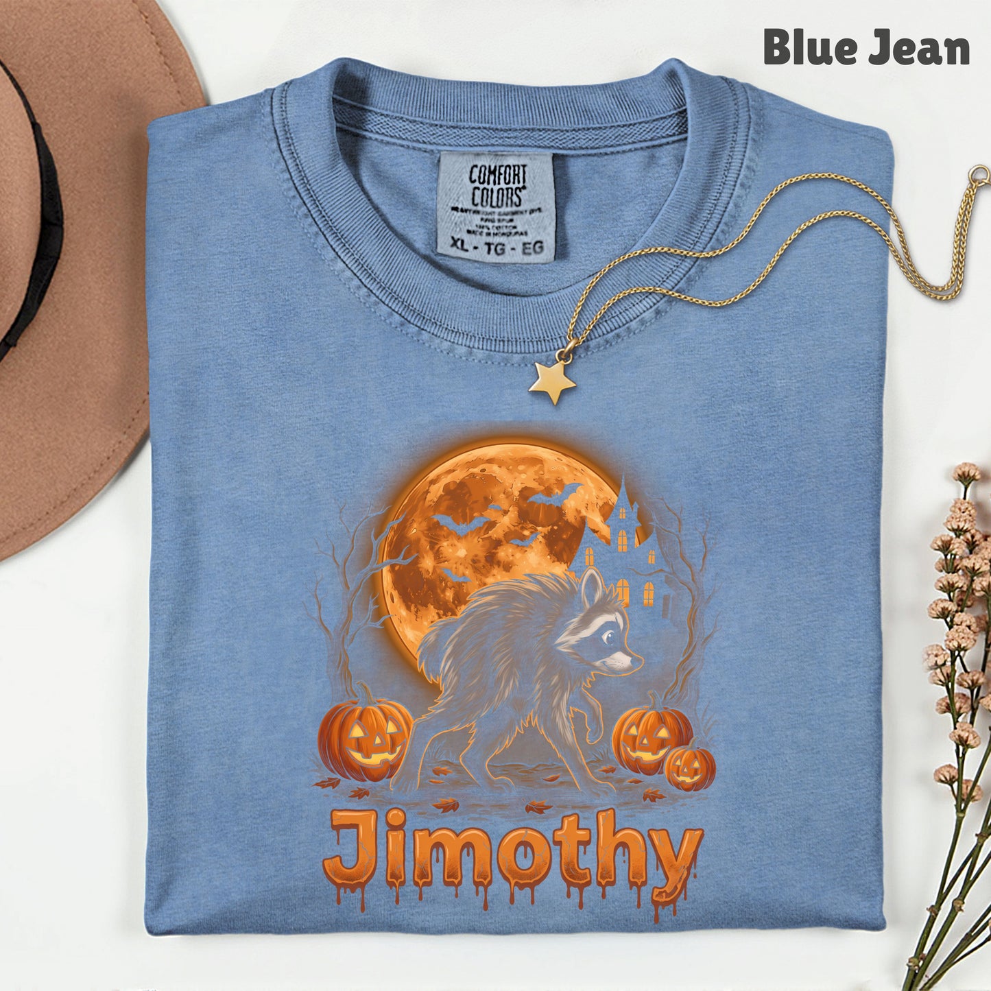 Halloween Jimothy Werewolf T-Shirt, Spooky Moon Pumpkin Horror Tee