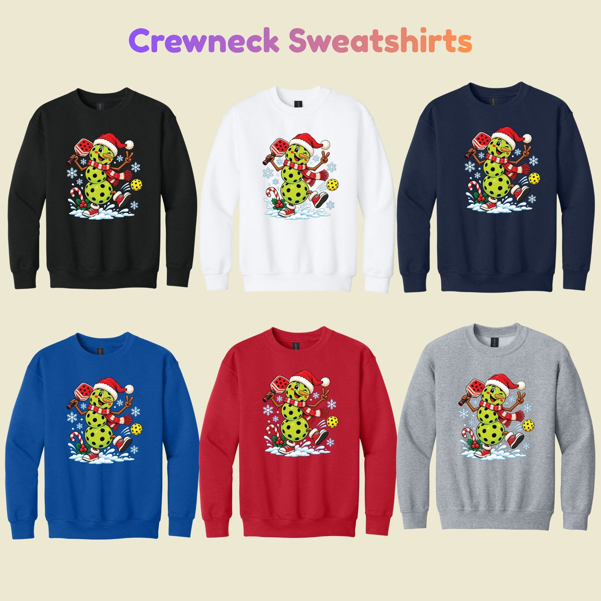 Pickleball Snowman Christmas T-Shirt, Santa Hat and Paddle Graphic Tee, Funny Holiday Sports Shirt