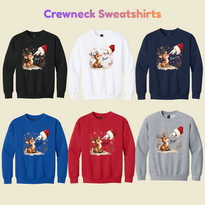 Boop Cute Reindeer T-Shirt, Santa Red Nose Christmas Tee, Festive Holiday Sweatshirt
