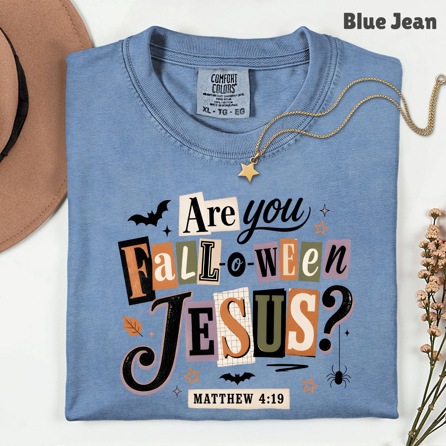 Are You Falloween Jesus Christian Halloween T-Shirt, Matthew 4:19 Ransom Note Tee
