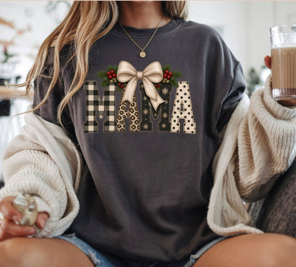 Christmas Mama Premade Gang Sheet Neon X-Mas DTF Transfer Ready to Press