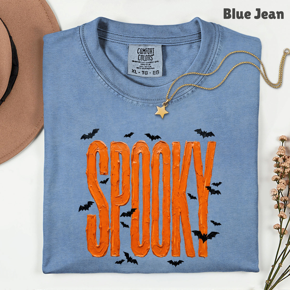 Spooky Halloween Bats Orange Frosting T-Shirt, Halloween Season Cute Spooky Tee