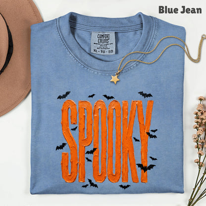 Spooky Halloween Bats Orange Frosting T-Shirt, Halloween Season Cute Spooky Tee