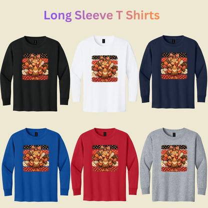 Cute Turkey Bow T-Shirt, Polka Dot Thanksgiving Tee, Striped Fall Sweatshirt