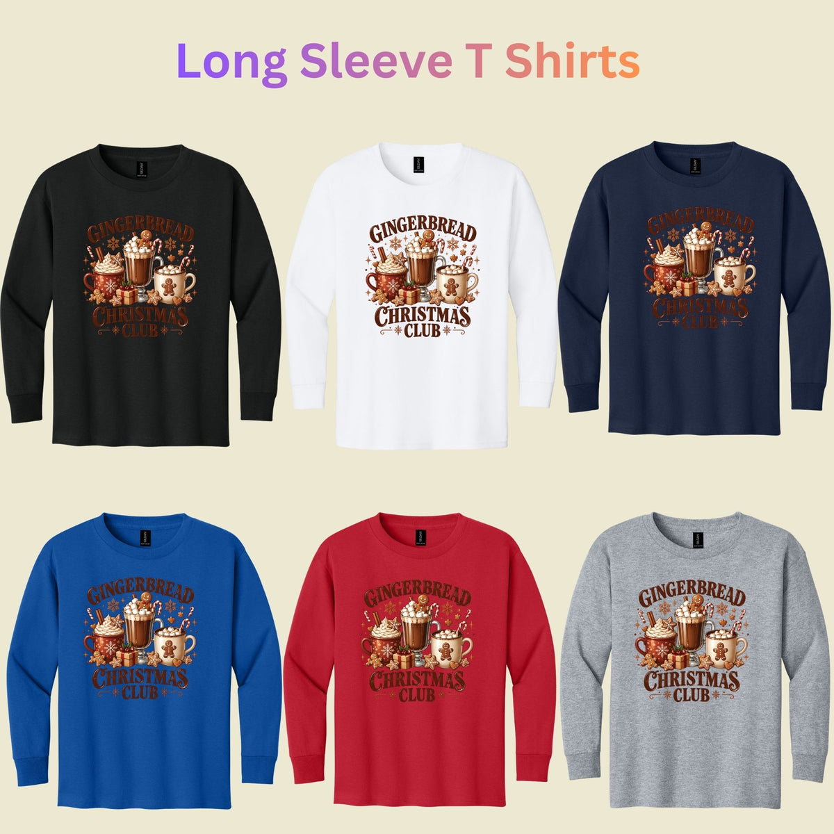 Gingerbread Christmas T-Shirt, Hot Cocoa and Cookies Holiday Tee, Festive Sweatshirt