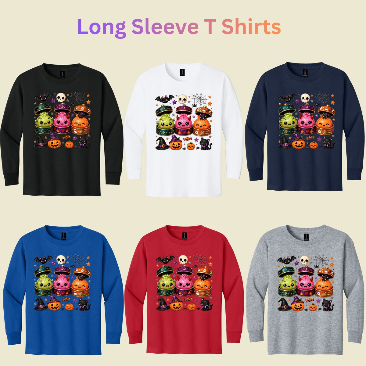 Cute Halloween Dumplings KawaiiT-Shirt, Monster Spooky Season Graphic Tee