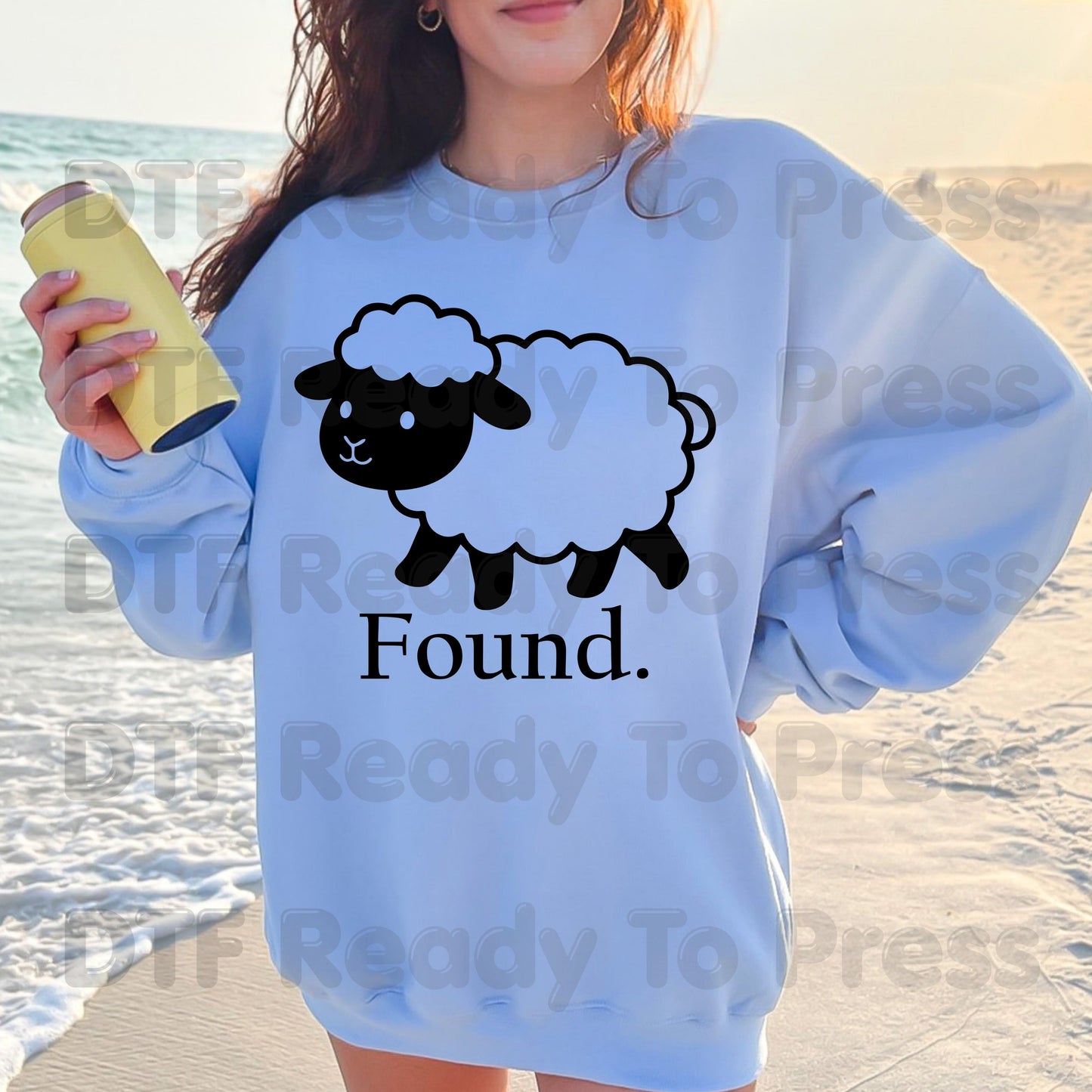 Found Sheep DTF Transfer Ready to Press