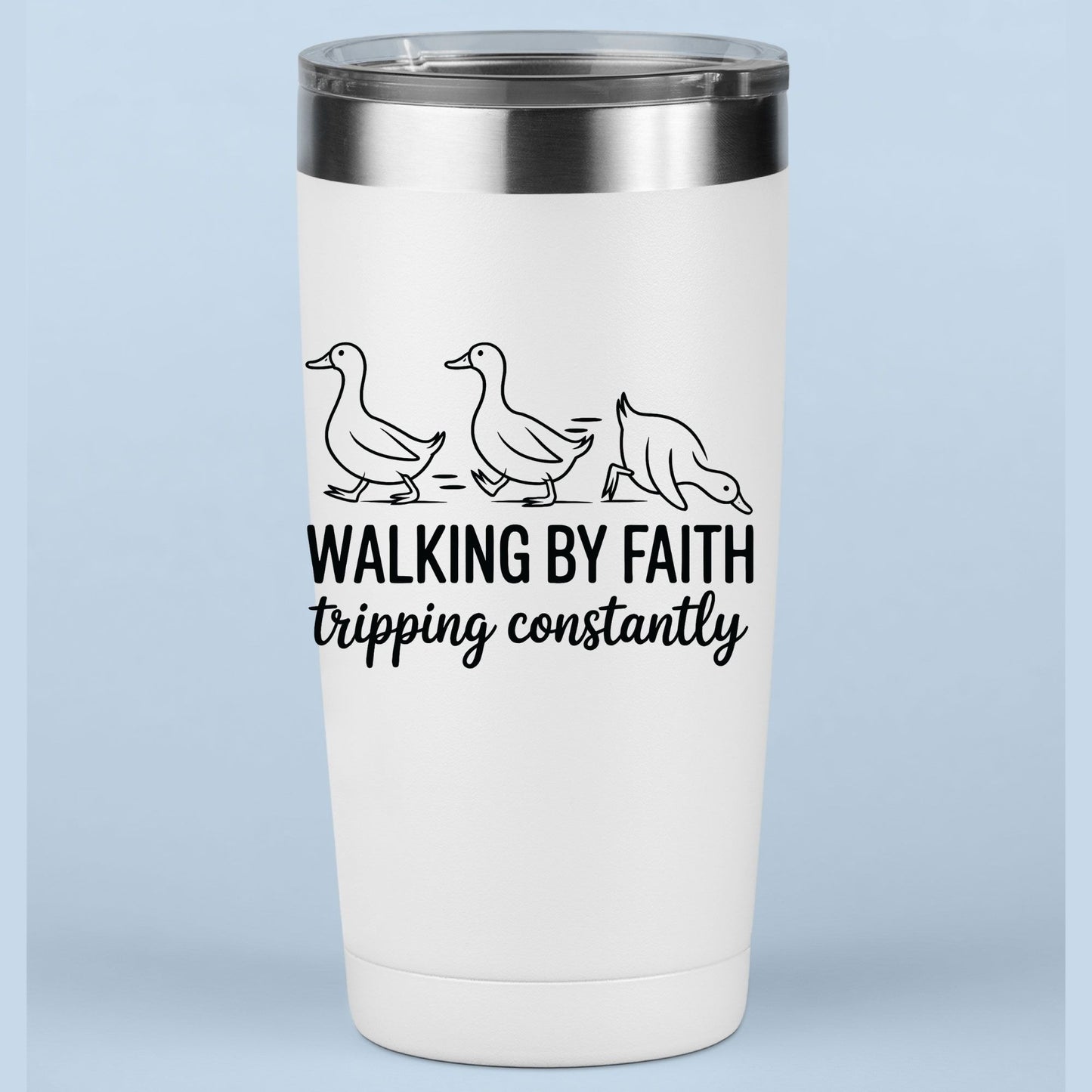Walking by Faith Funny DTF Transfer