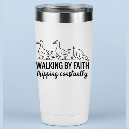 Walking by Faith Funny DTF Transfer