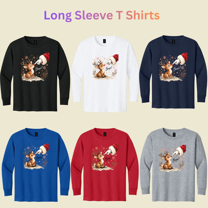 Boop Cute Reindeer T-Shirt, Santa Red Nose Christmas Tee, Festive Holiday Sweatshirt