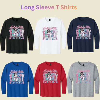 Feeling a Little Frosty T-Shirt, Cute Snowman Christmas Tee, Winter Holiday Sweatshirt