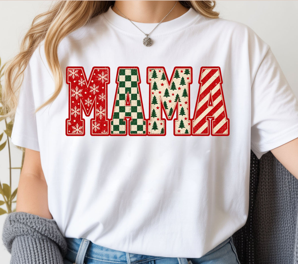 Christmas Mama Premade Gang Sheet Neon X-Mas DTF Transfer Ready to Press