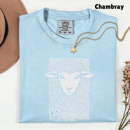 Cute Sheep Swirls Comfort Colors T Shirt