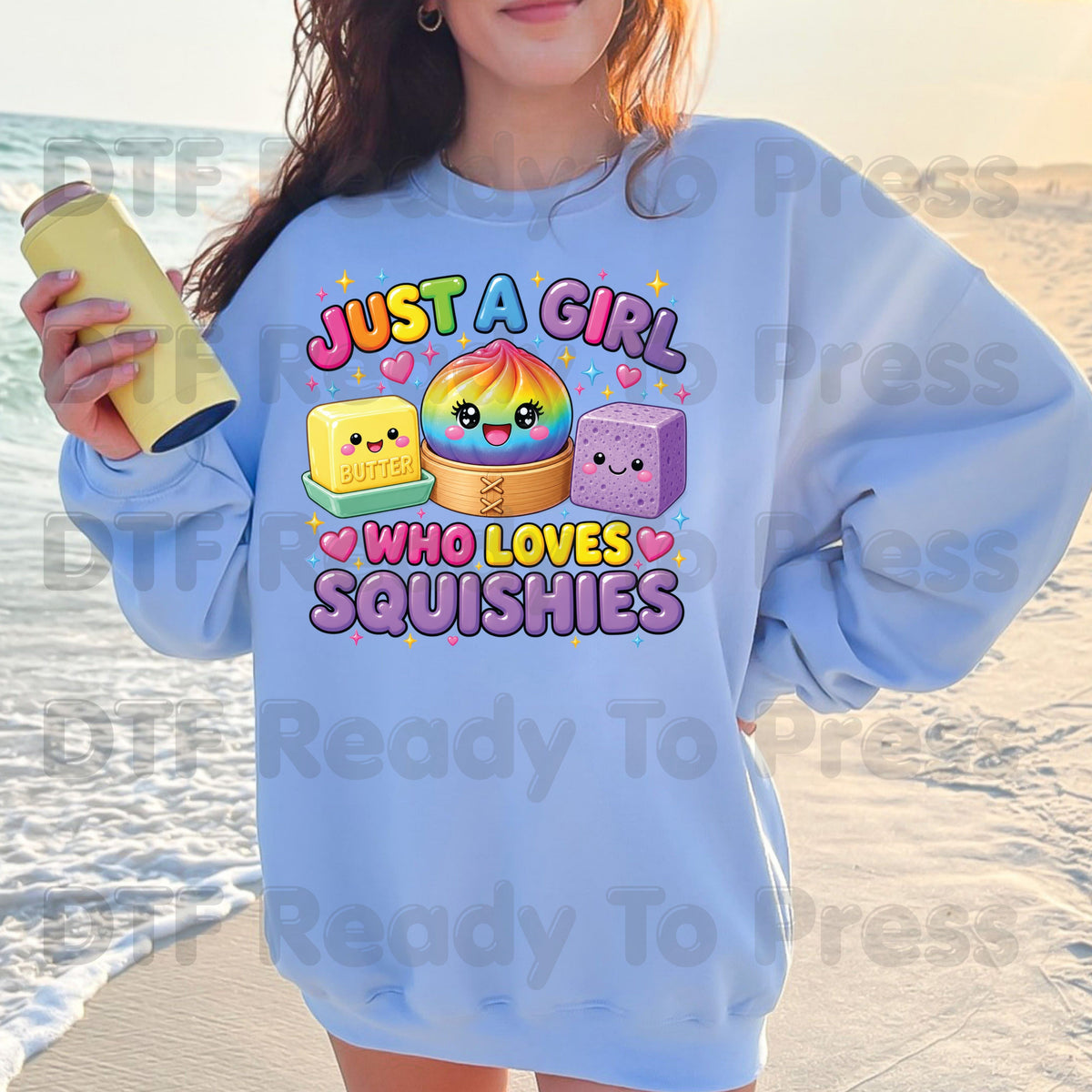 Squishy Lover DTF Transfer, Just a Girl Who Loves Squishies