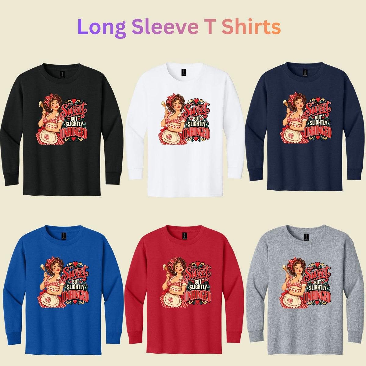 Retro Pinup Girl T-Shirt, Sweet but Slightly Unhinged Baking Graphic Tee, Vintage Baker Shirt
