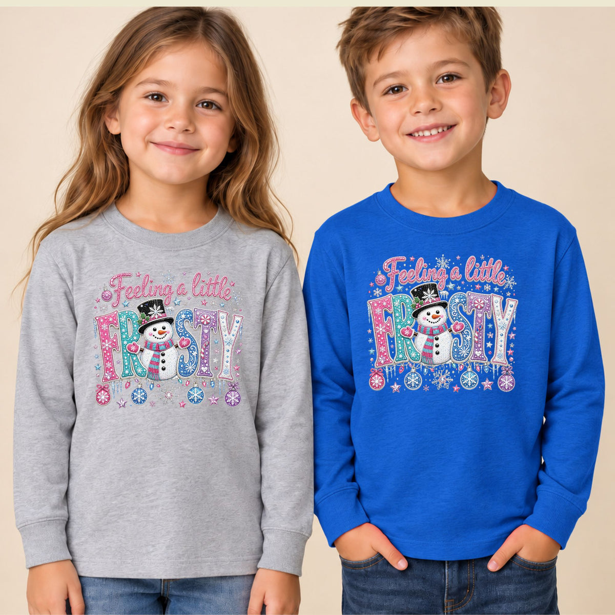Feeling a Little Frosty T-Shirt, Cute Snowman Christmas Tee, Winter Holiday Sweatshirt
