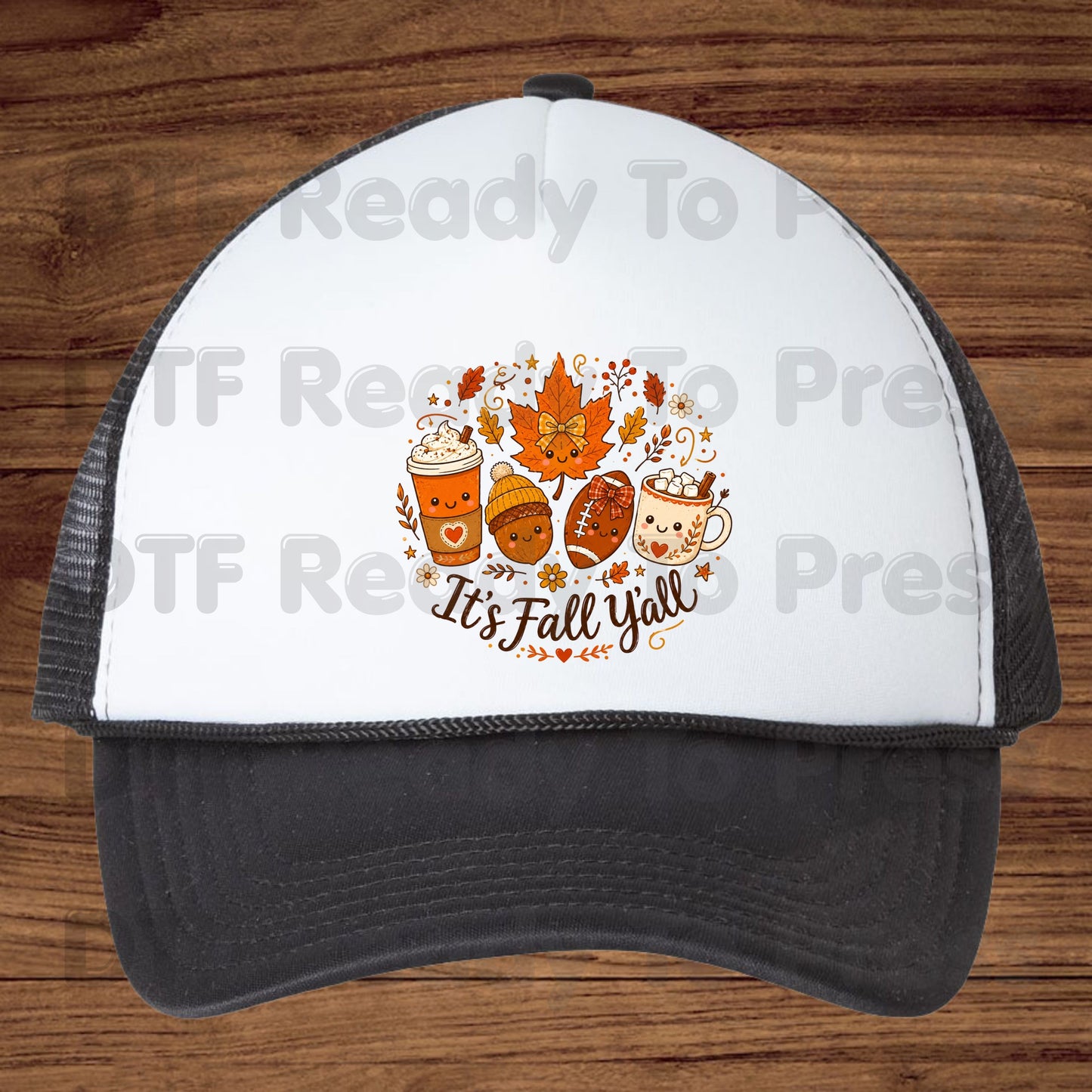 It's Fall Y'all DTF Transfers, Autumn Season Coffee Acorn Football Cute Ready to Press