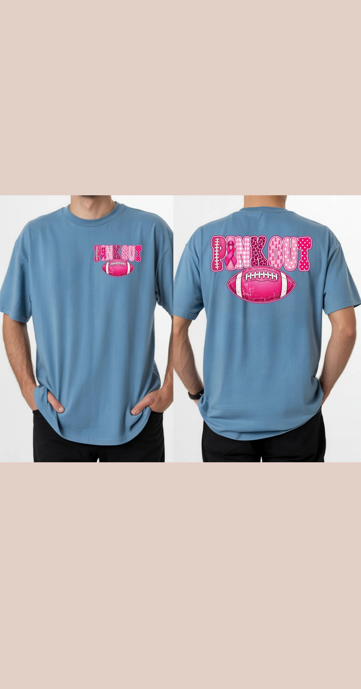 Pink Out Premade Gang Sheet Breast Cancer Awareness DTF Transfer Ready to Press