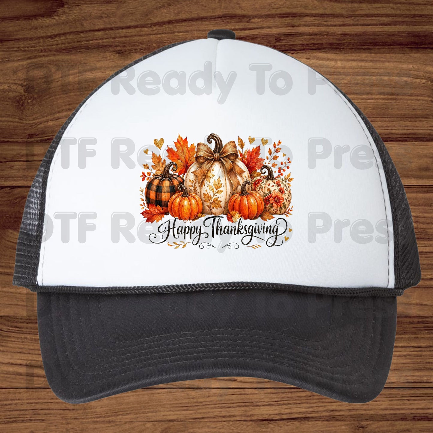 Happy Thanksgiving DTF Transfers, Fall Leaves Pumpkins Retro Autumn Ready to Press