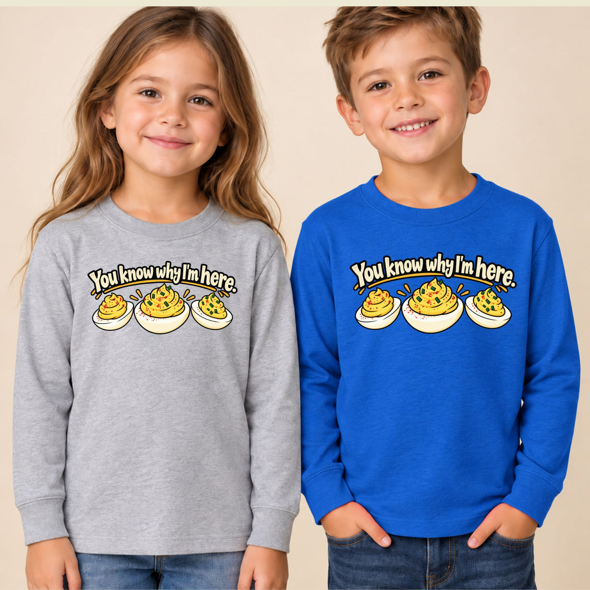 You Know Why I'm Here T-Shirt, Funny Deviled Eggs Thanksgiving Tee, Holiday Food Sweatshirt