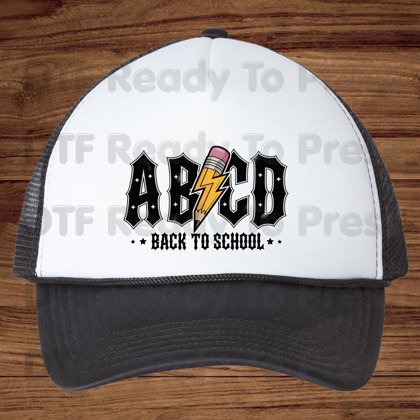 Rock Back to School DTF Transfers, ABCD Lightning Pencil Teacher Student Ready to Press