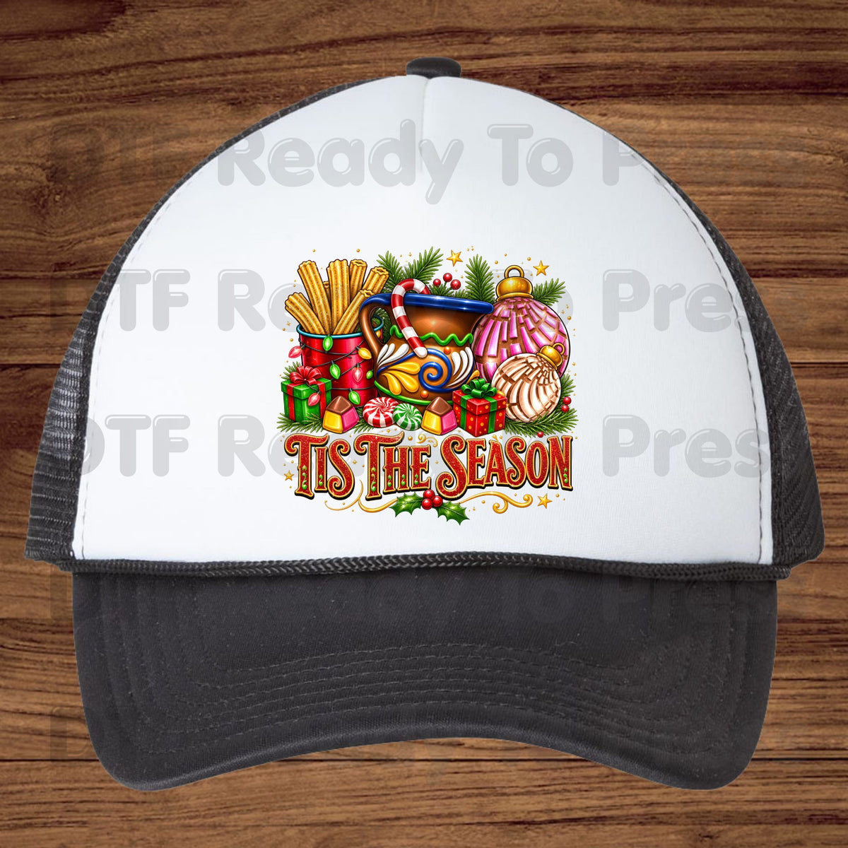 Tis the Season DTF Transfers, Mexican Christmas Churros Conchas Festive Holiday Ready to Press