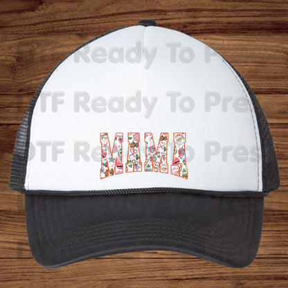 Christmas Mama DTF Transfers, Pink Disco Santa Vintage Retro Christmas Ready to Press