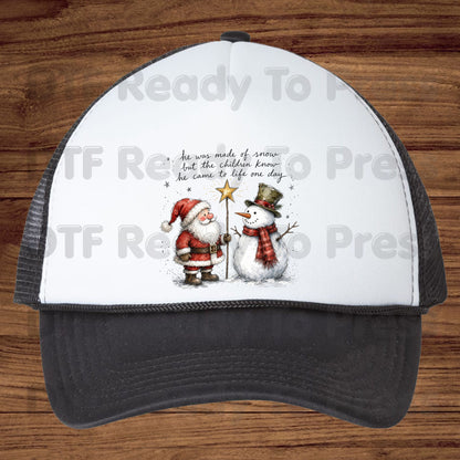 Frosty Snowman DTF Transfers, Santa Came to Life Christmas Quote Holiday Ready to Press