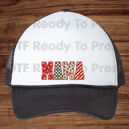 Christmas Mama DTF Transfers, Retro Christmas Trees Snowflake Candy Cane Holiday Ready to Press