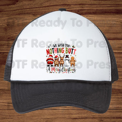Funny Christmas DTF Transfers, Nothing Butt a Merry Christmas Santa Bear Reindeer Snowman Gingerbread Ready to Press