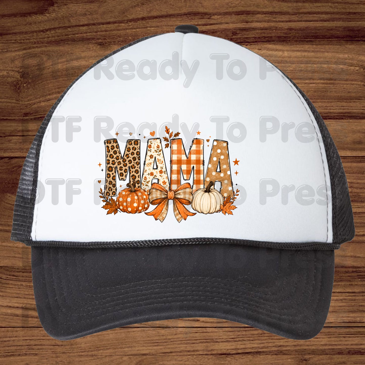 Fall Mama Pumpkin DTF Transfers, Leopard Plaid Varsity Letters Autumn Leaves Bow Thanksgiving Mom