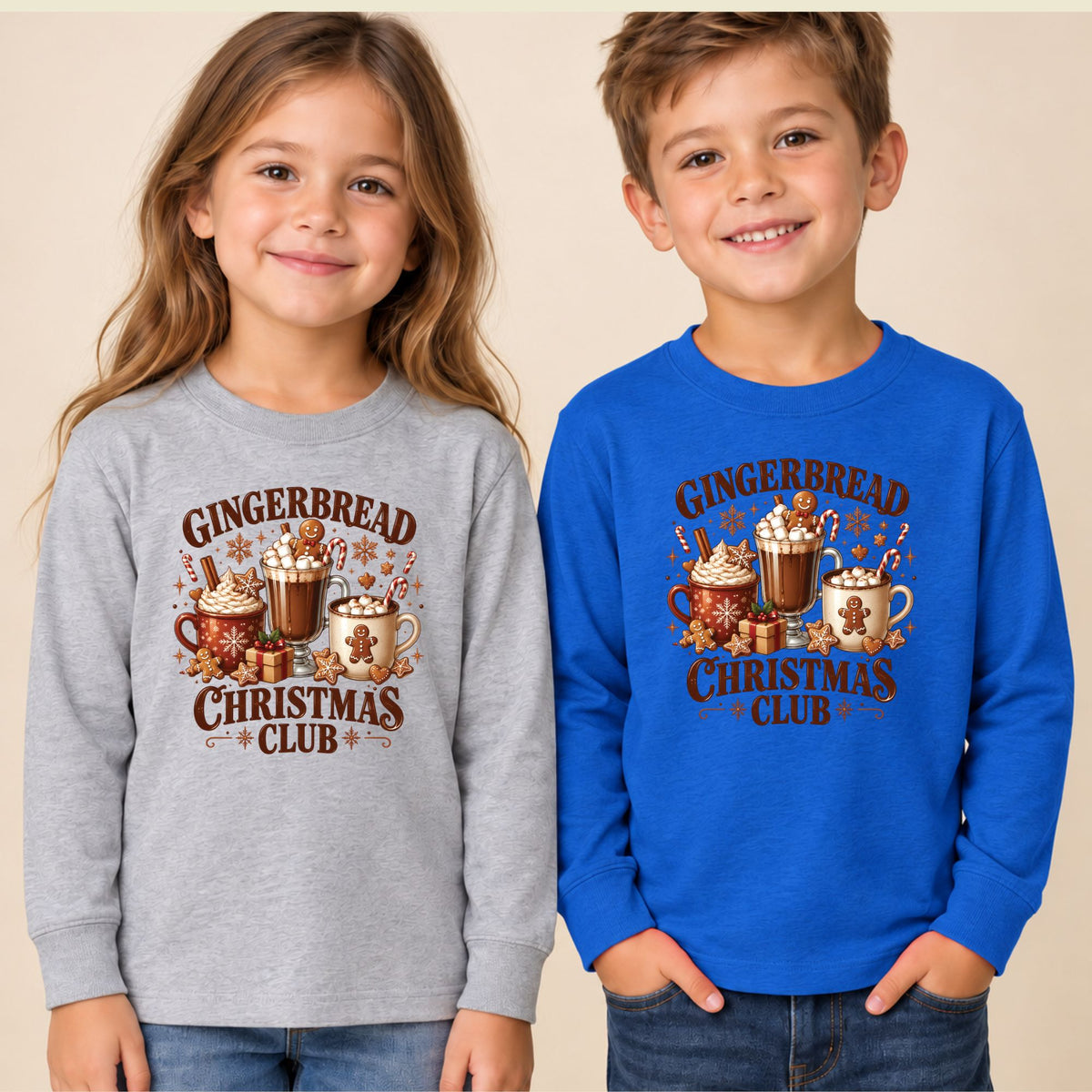 Gingerbread Christmas T-Shirt, Hot Cocoa and Cookies Holiday Tee, Festive Sweatshirt