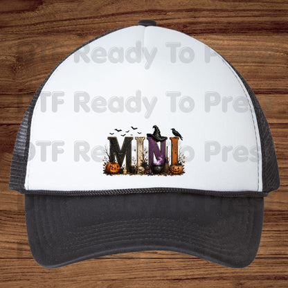Mini Halloween DTF Transfers, Witch Hat Cauldron Pumpkin Kids Spooky Season Ready to Press