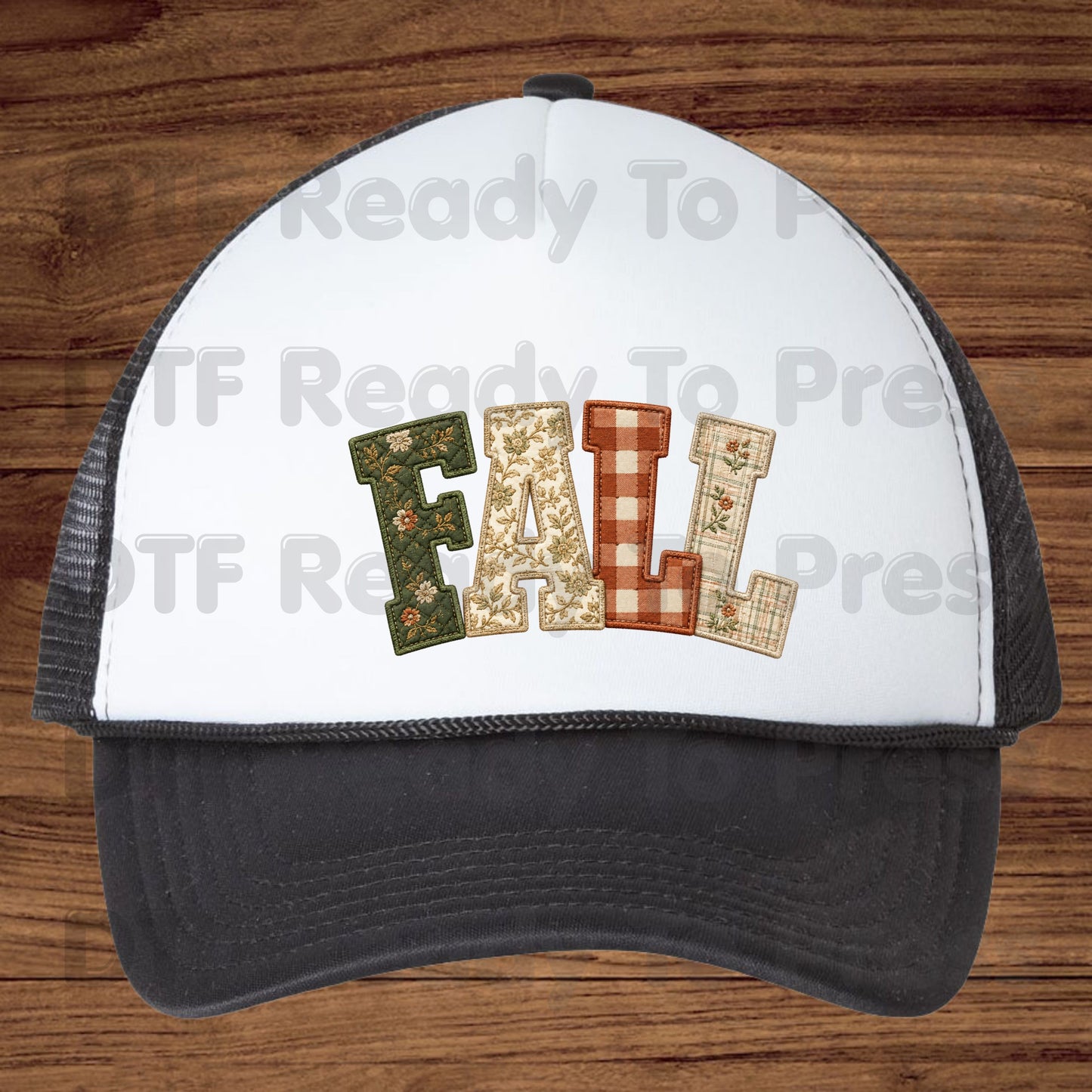 Fall Patchwork Chenille Letters DTF Transfers, Quilted Plaid Autumn Thanksgiving Ready to Press