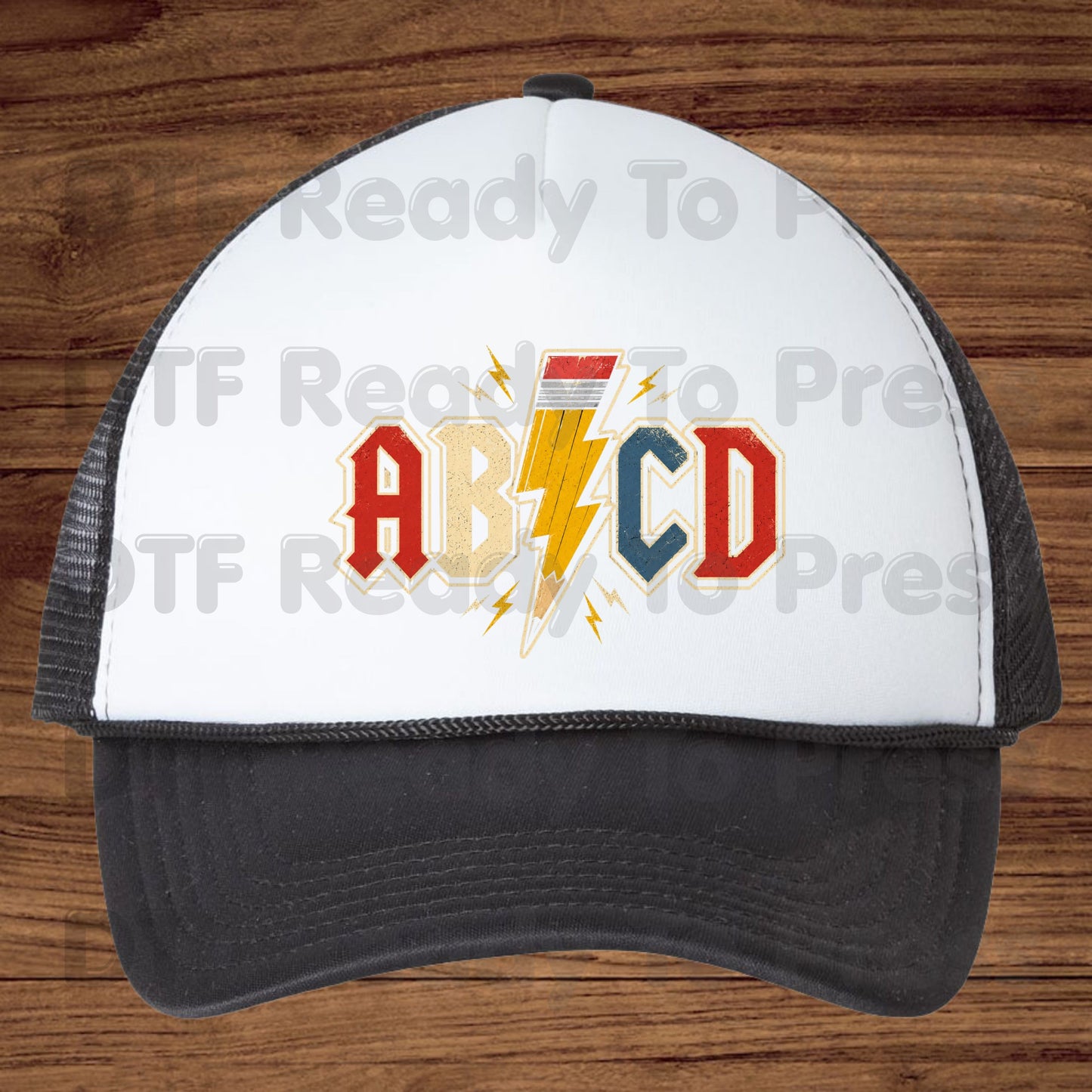 AB CD Lightning Bolt Pencil DTF Transfers, Rock N Roll Teacher Back to School Ready to Press