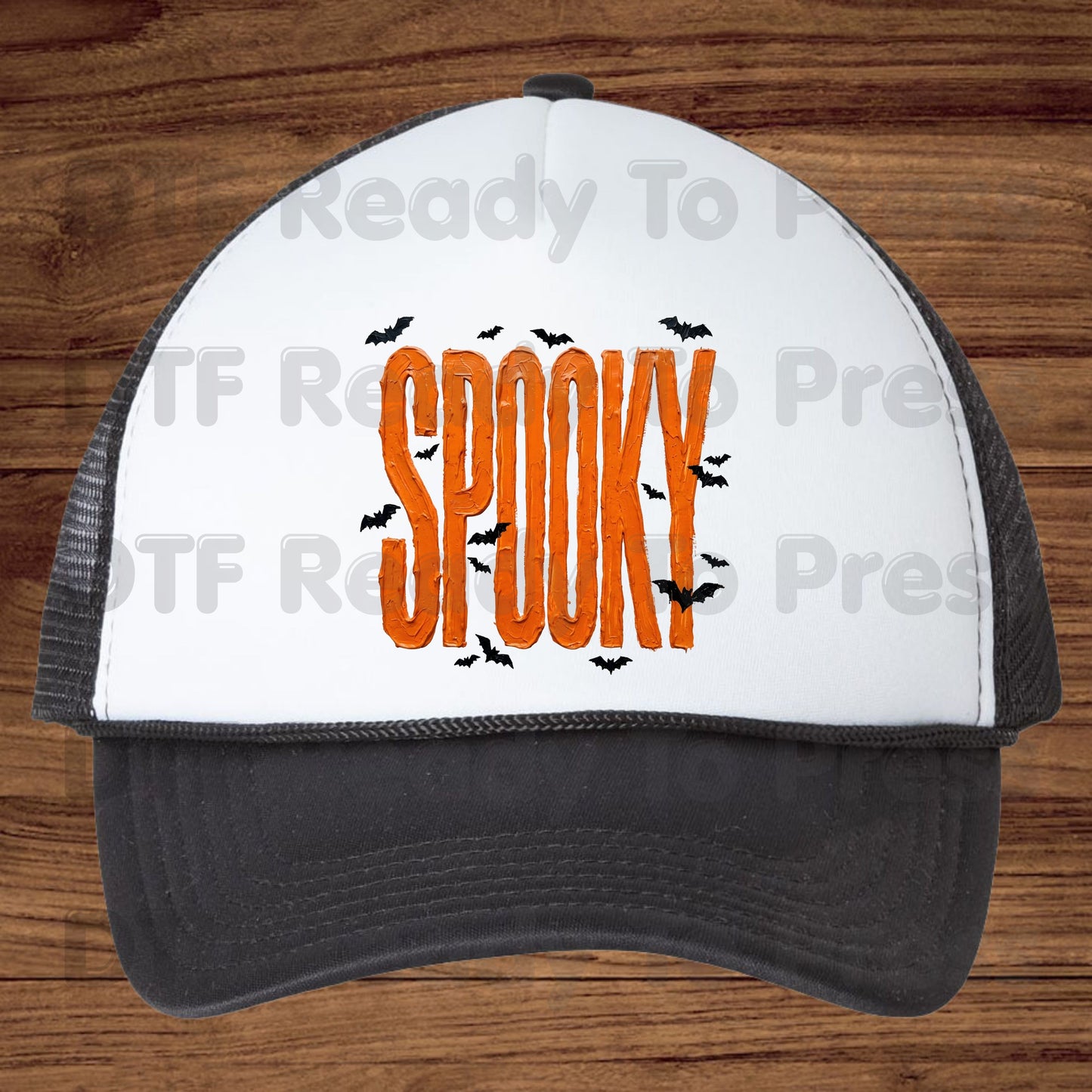 Spooky Halloween Bats DTF Transfers, Orange Frosting Letters Halloween Season Ready to Press
