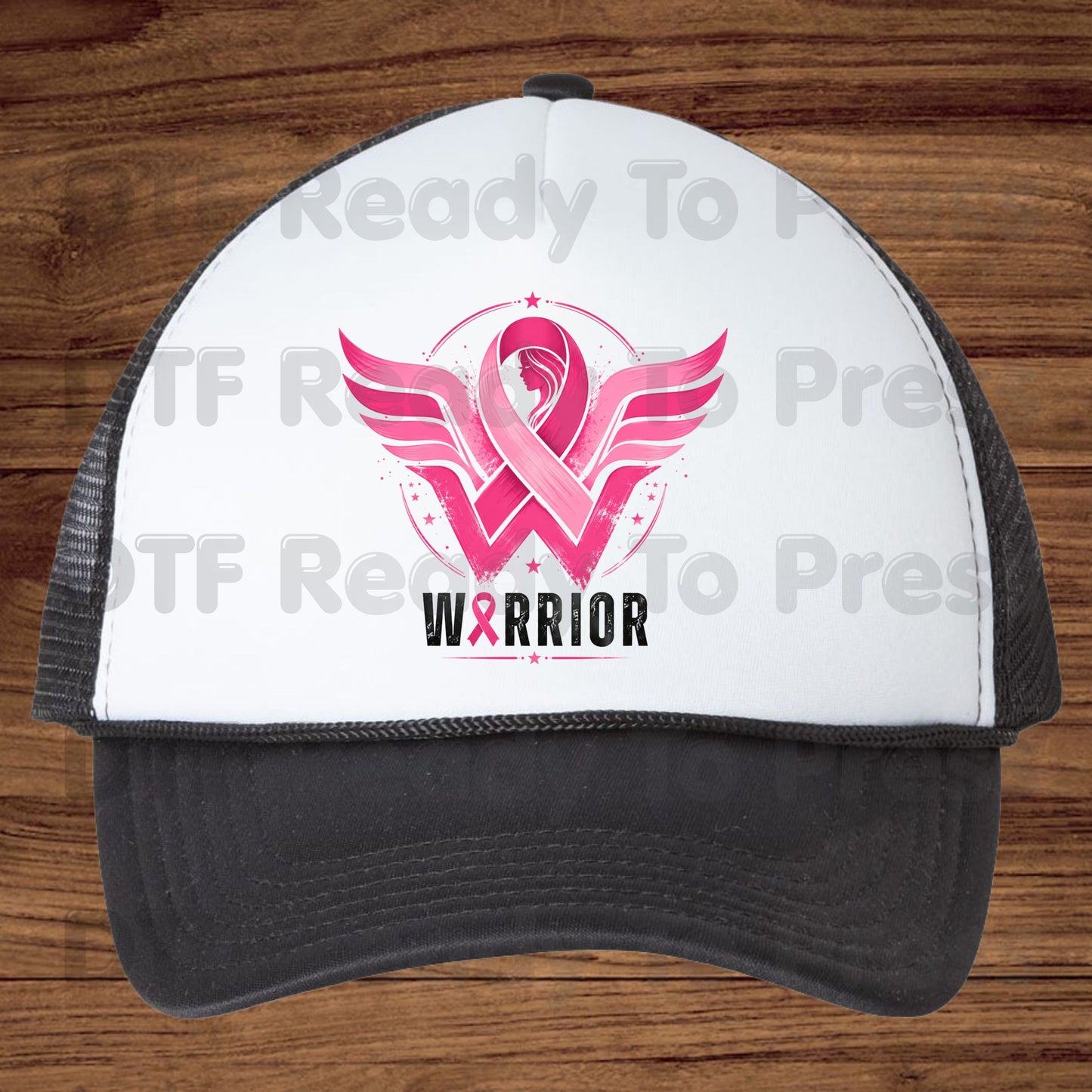 Breast Cancer Pink Ribbon DTF Transfers, Wings Warrior Hope Survivor Awareness Ready to Press