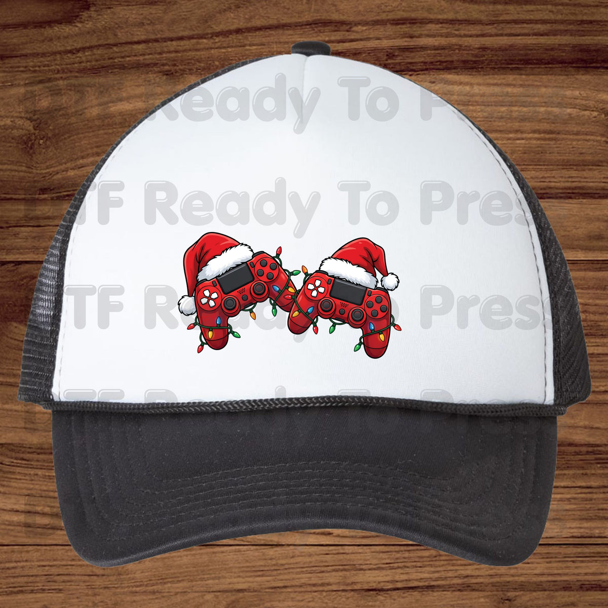 Christmas DTF Transfer, Video Game Controllers, Santa Hats and Holiday Lights