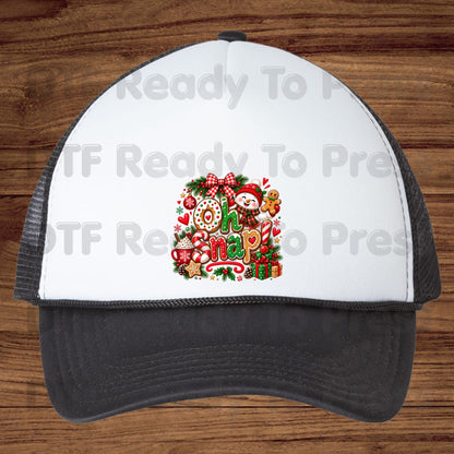 Gingerbread Snowman Christmas DTF Transfers, Oh Snap Cute Holiday Cookie Ready to Press