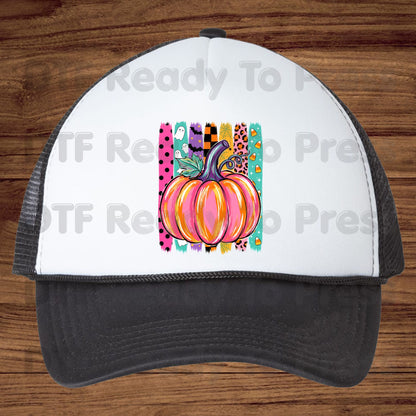 Halloween Pumpkin Brush Strokes DTF Transfers, Leopard Ghosts Candy Corn Spooky Season Ready to Press