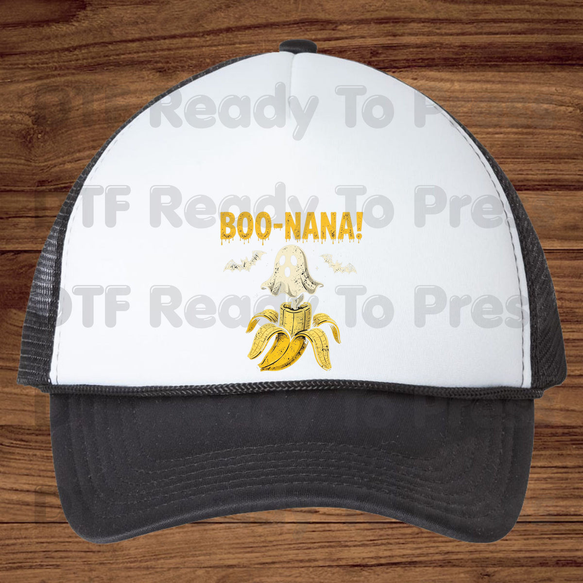 Boonana Ghost Halloween DTF Transfers, Funny Banana Ghost Spooky Vibes Ready to Press