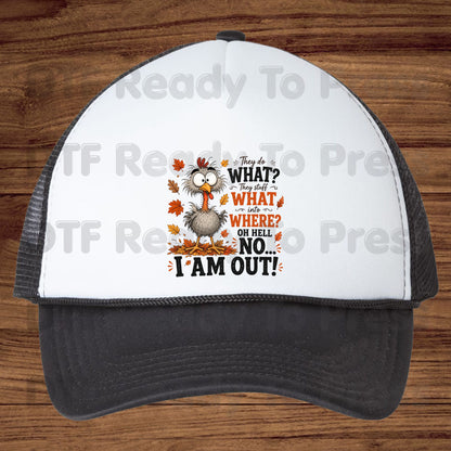 Funny Thanksgiving Turkey DTF Transfers, They Stuff What Into Where Sarcastic Fall Ready to Press
