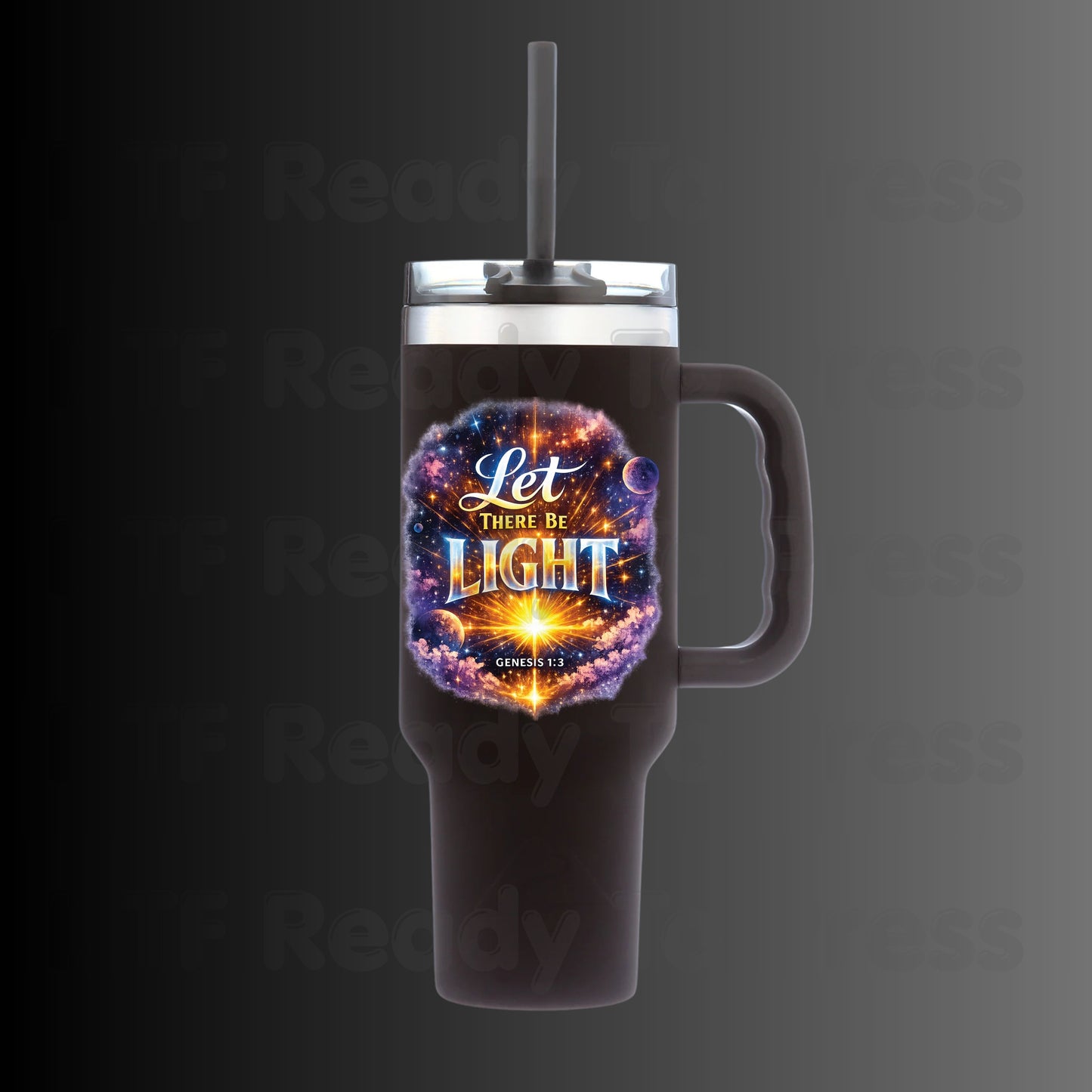 Let There Be Light Genesis 1:3 DTF Transfer Ready to Press