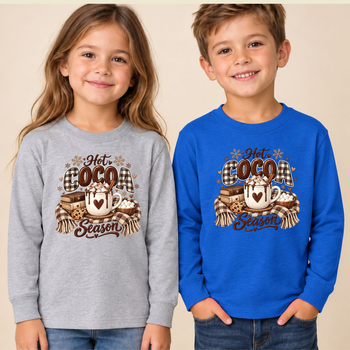 Hot Cocoa Season T-Shirt, Books and Cookies Christmas Tee, Cozy Winter Sweatshirt
