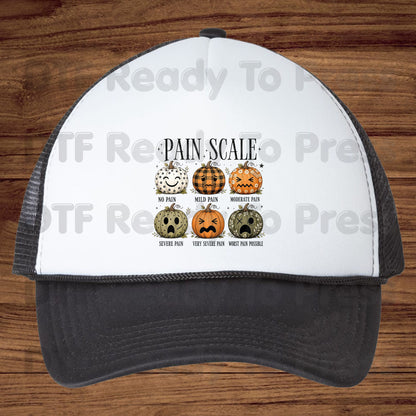 Funny Fall DTF Transfers, Pumpkin Pain Scale Nurse Halloween Medical Ready to Press