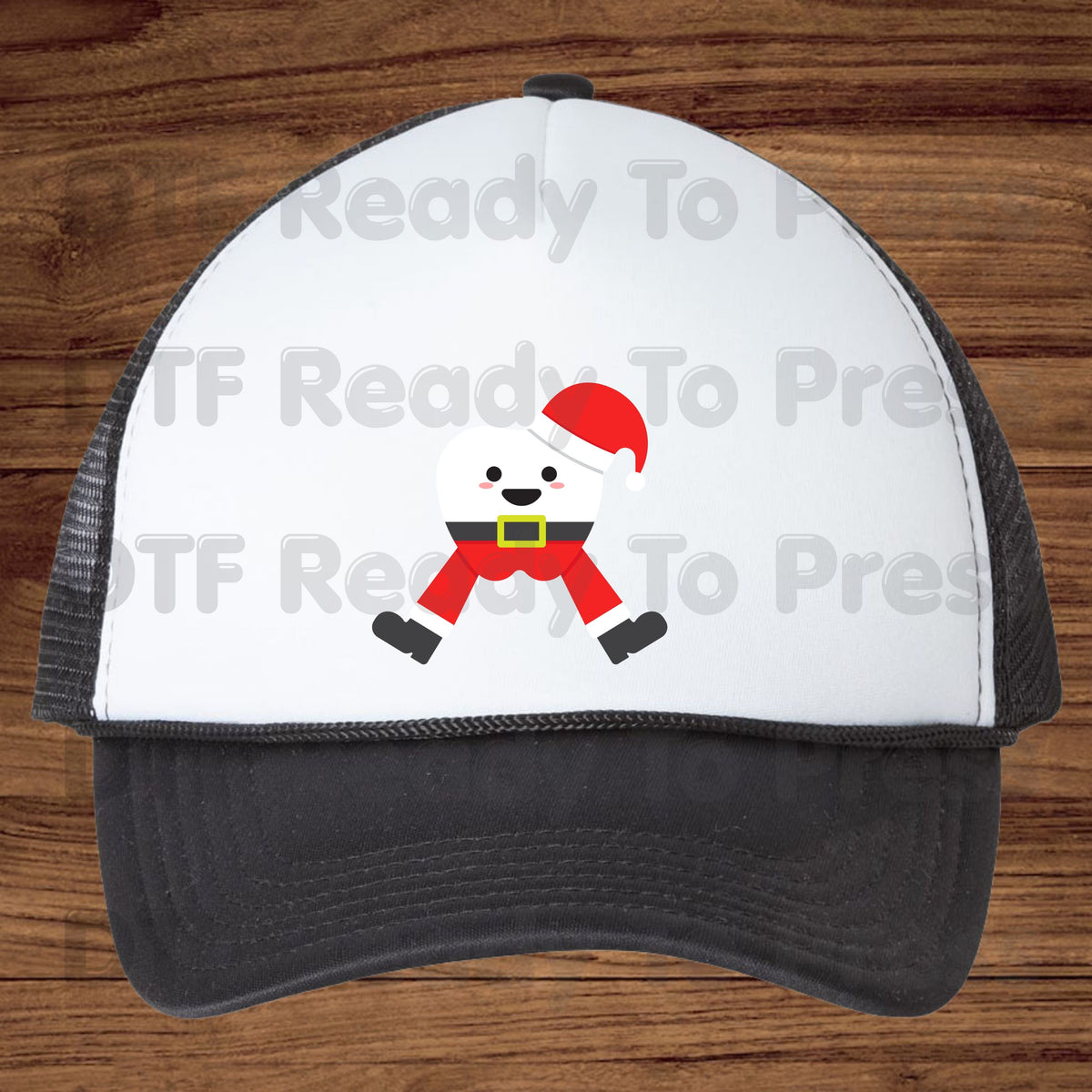 Cute Christmas Santa Claus DTF Transfers, Holiday Red Suit Hat Belt Festive Ready to Press
